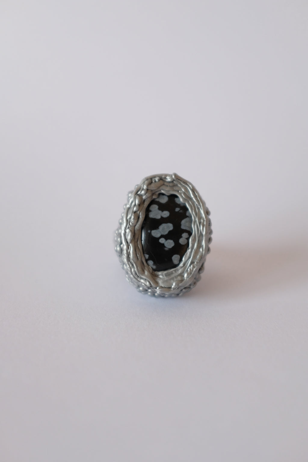 Snowflake Obsidian Ring